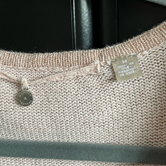 EUC Pale Pink & Blue Cropped Cardigan (S) - Picture 5 of 7